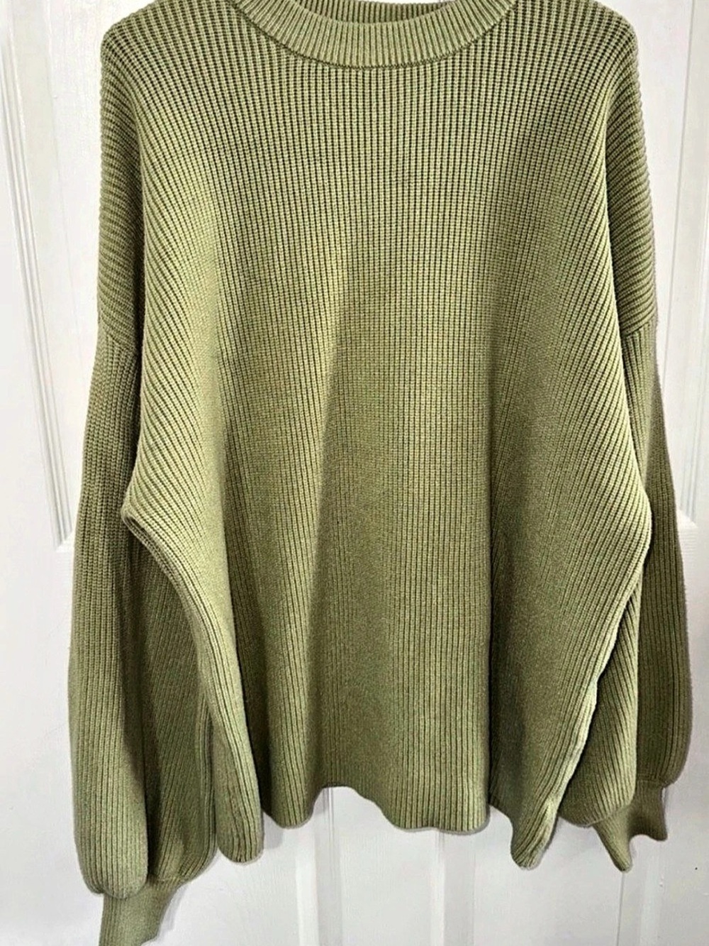 Charcoal Sage Green Knit Oversized Sweater Size M/L